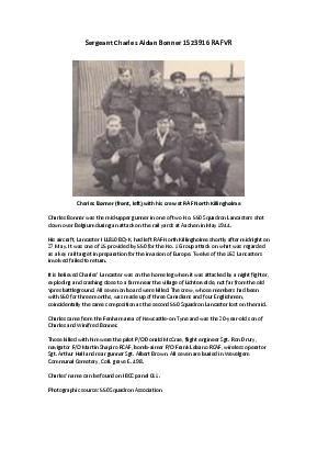 A preview of a PDF biography for Bonner, Charles Aidan